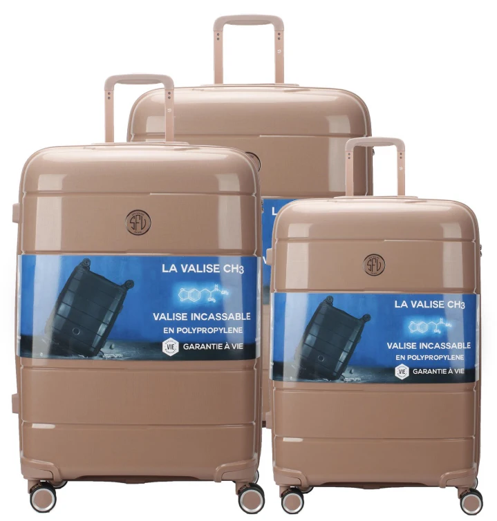 Wholesale Price New Desig PP Travel Luggage High Quality Design Large Capacity Universal Wheels Trolley Bag Set 1