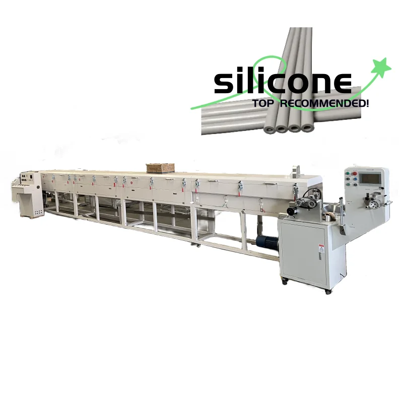 silicone tube production line Soft medical tubes making machine multi function silicone tubing extruder line with PLC control