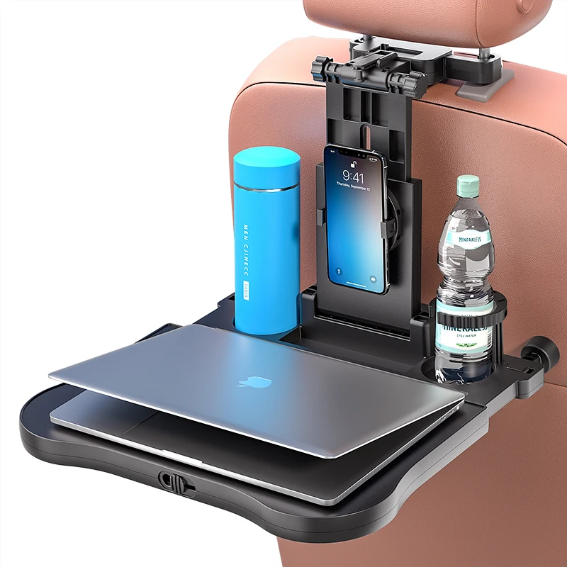 Автомобильные аксессуары, интерьерный складной многофункциональный черный пластиковый автомобильный стакан для напитков, столовый держатель, поднос для стола