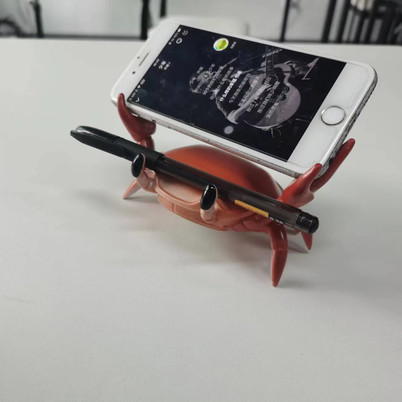Creative Crab Shaped Desktop Mobile Phone Holder,  Muliti-function Mini BT Wireless Portable Speaker for Home Car Office