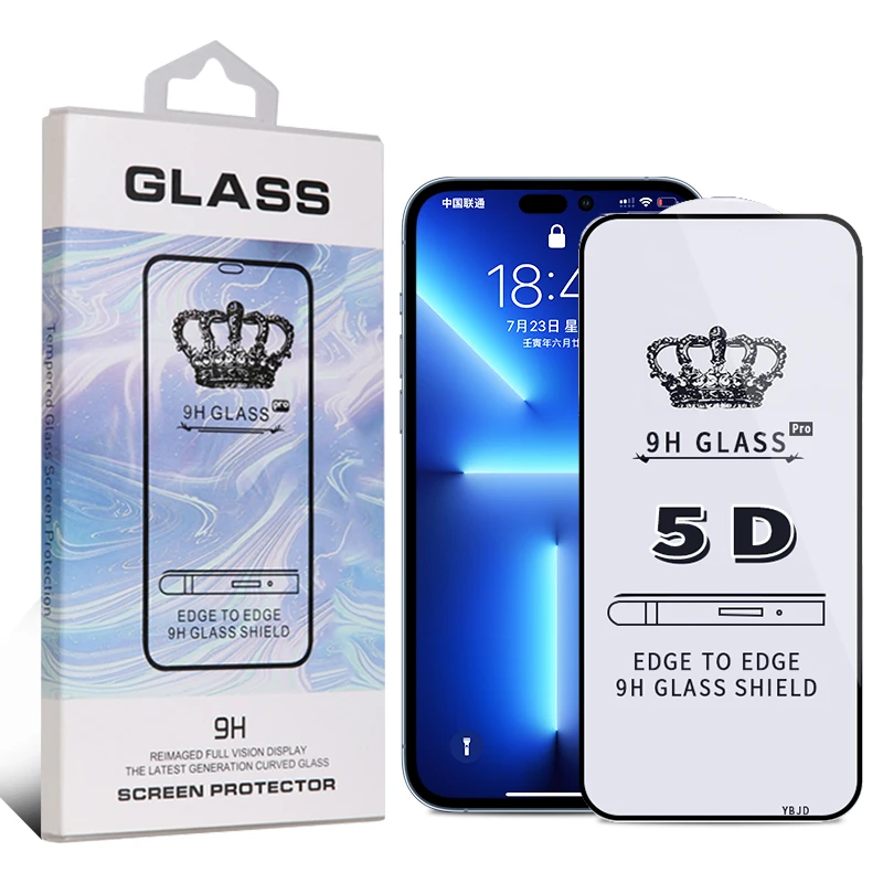 9h 3D 5D 6D 9D Full Cover Wholesale Phone Tempered Glass Screen Protector For Iphone 14 Plus 13 12 11 Pro Max xs xr x 8 7 Mini