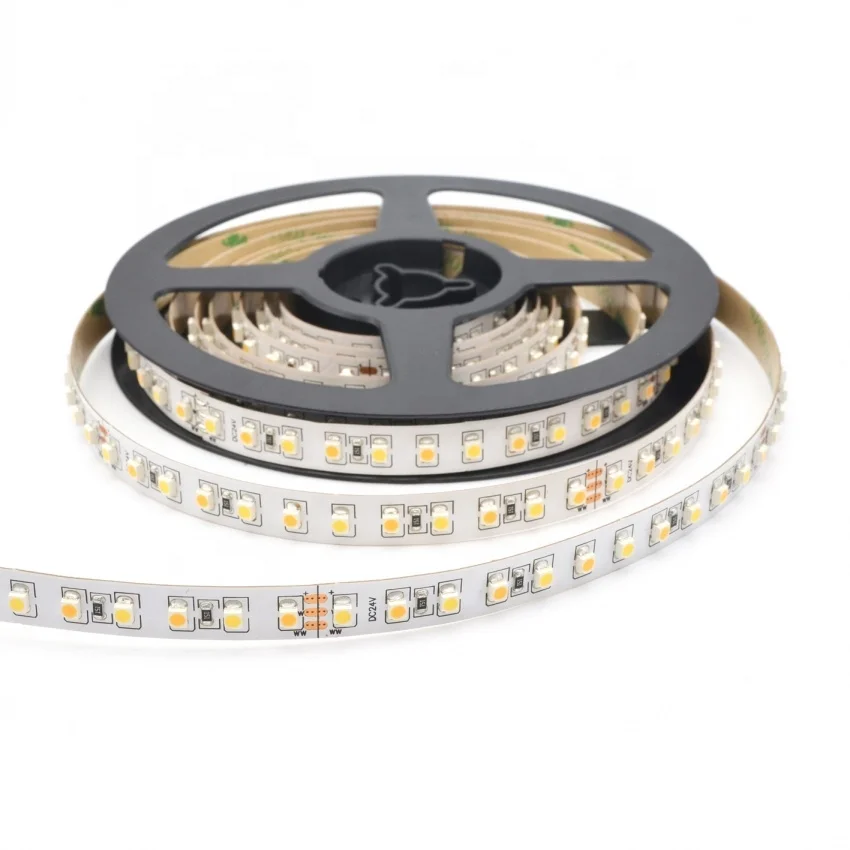 high cri ra 95-97 CCT 3528  12v 24v 2700k-6500k 120leds/m stripe tape cct led strip light 120 leds 3528