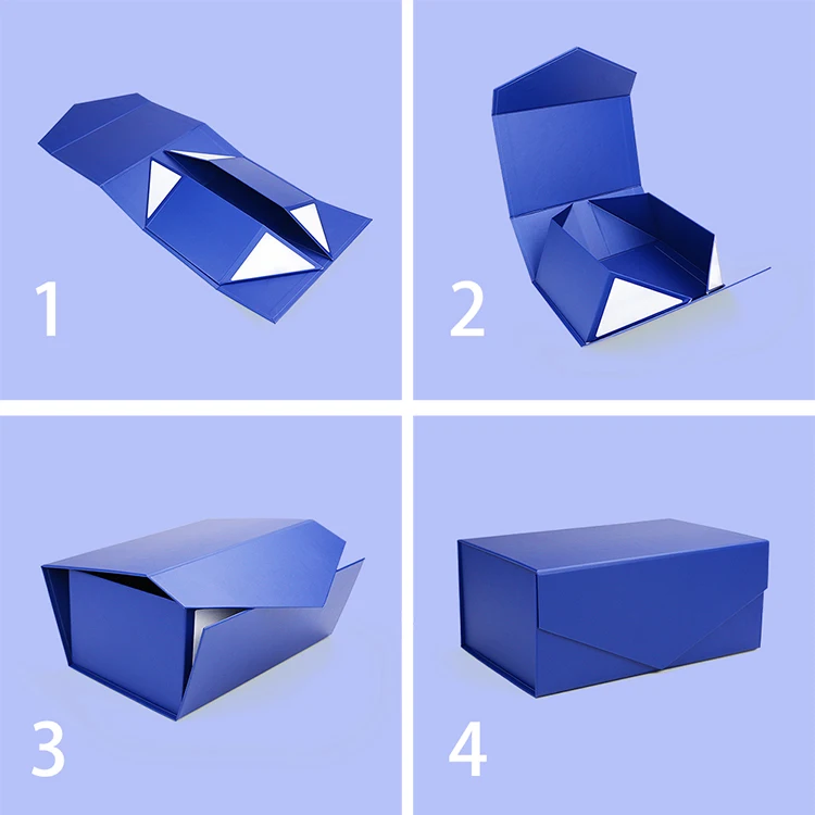 Custom Logo Gold Stamping Luxury Rigid Cardboard Packaging Paper Wig Large Gift Boxes With Changeable Ribbon Folding Carton Bag