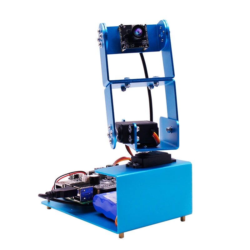 Yahboom 2DOF AI Vision PTZ with HQ camera and metal servo based on Raspberry Pi 4B for AI programming beginners Battery Version