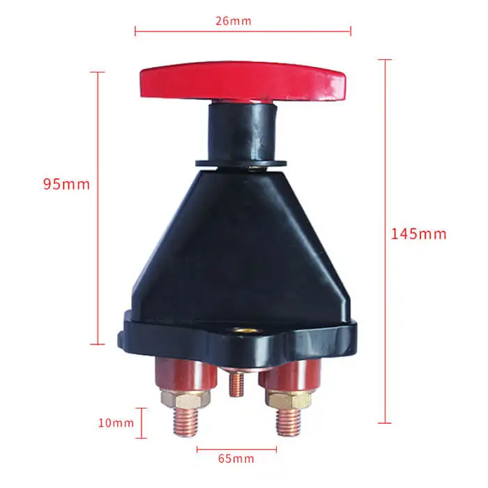 Heavy Duty Power Kill 12V 200A Battery Disconnect Isolator Cut Off Switch for Marine Auto ATV Vehicles Car