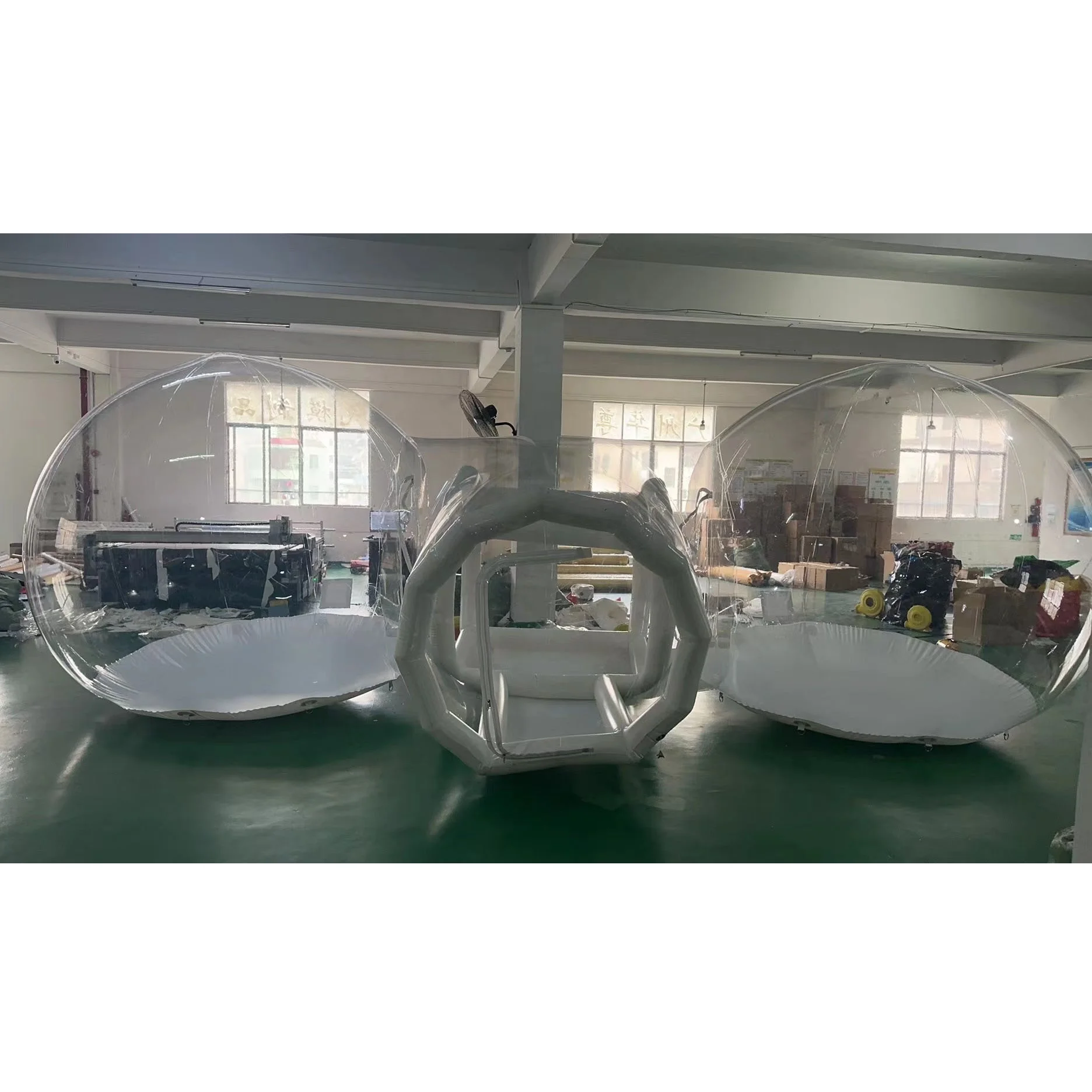 Event Wedding Party PVC Inflatable Bubble Tent Transparent Igloo Dome Tent Twins Double Inflatable Bubble House For Kids Adult