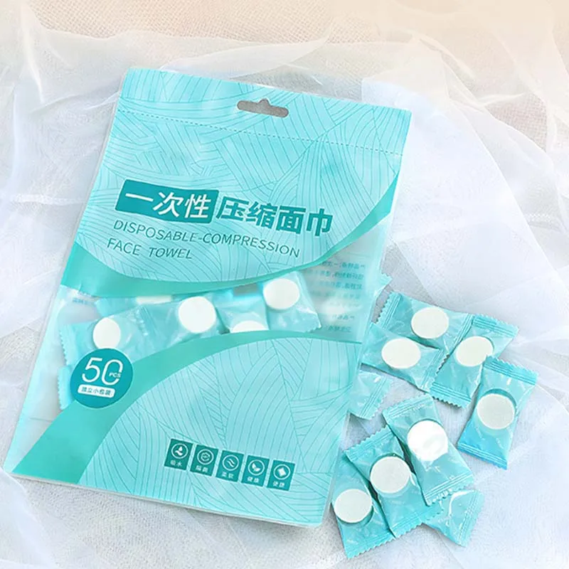 100% хлопковое портативное мини-полотенце для лица, одноразовое спрессованное полотенце, дорожное портативное компрессионное банное полотенце
