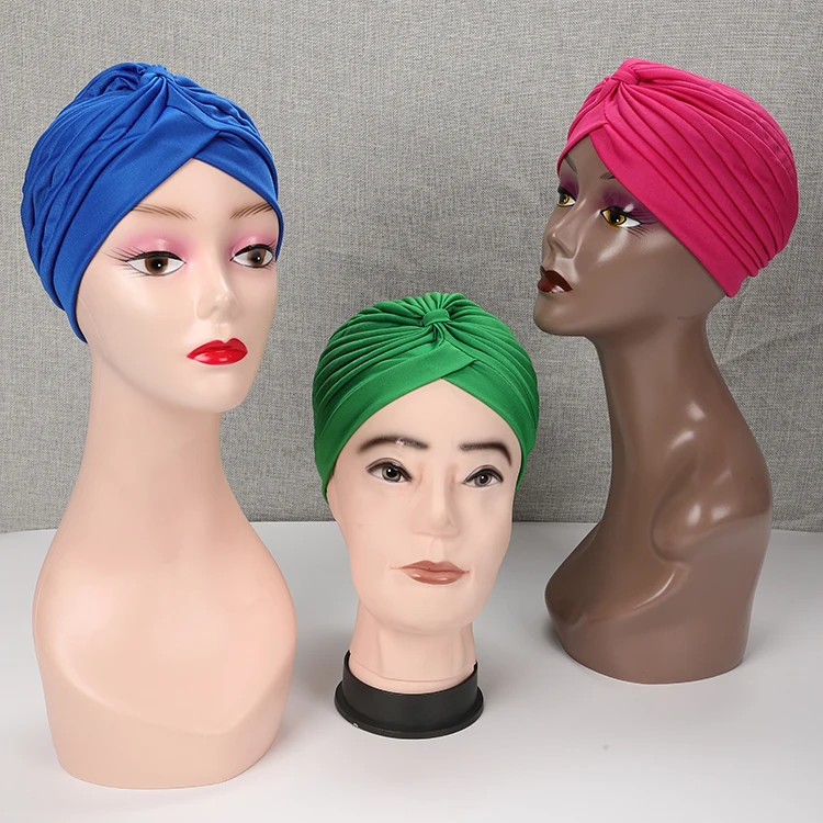 Multicolor muslim stretch turban cap hijab turban cross muslim turban for women