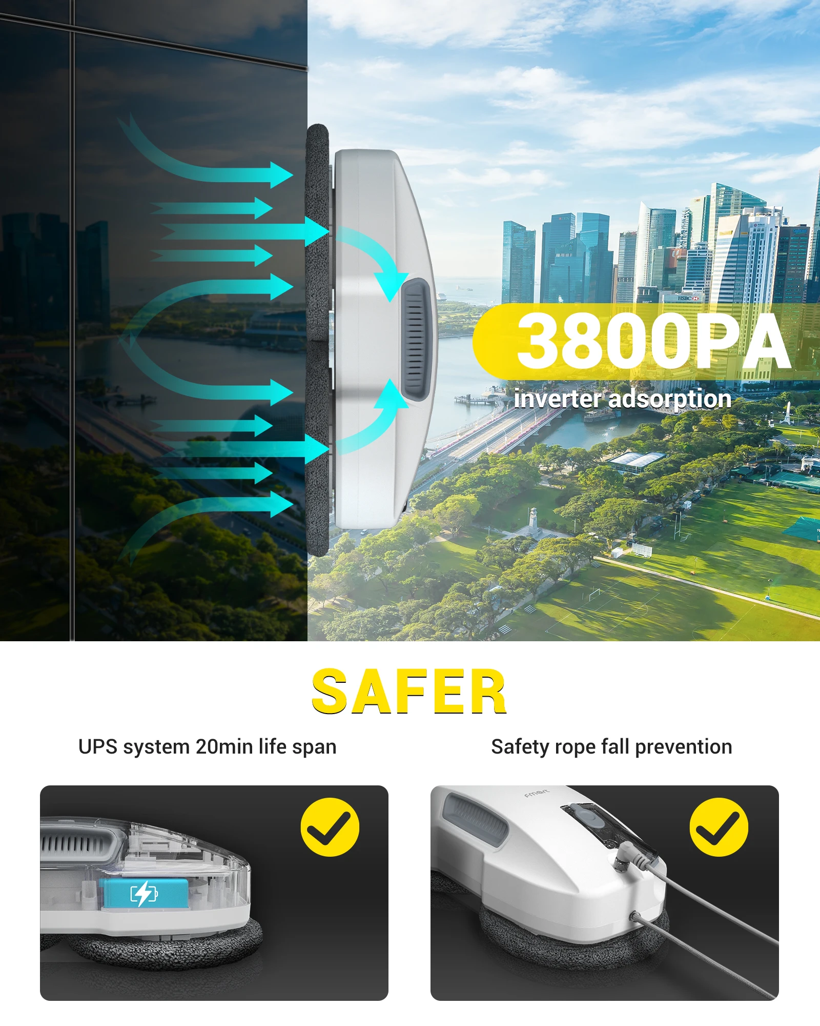 Smart Window Cleaning Robot Auto Spray Water Window Cleaning Robot Window Cleaner