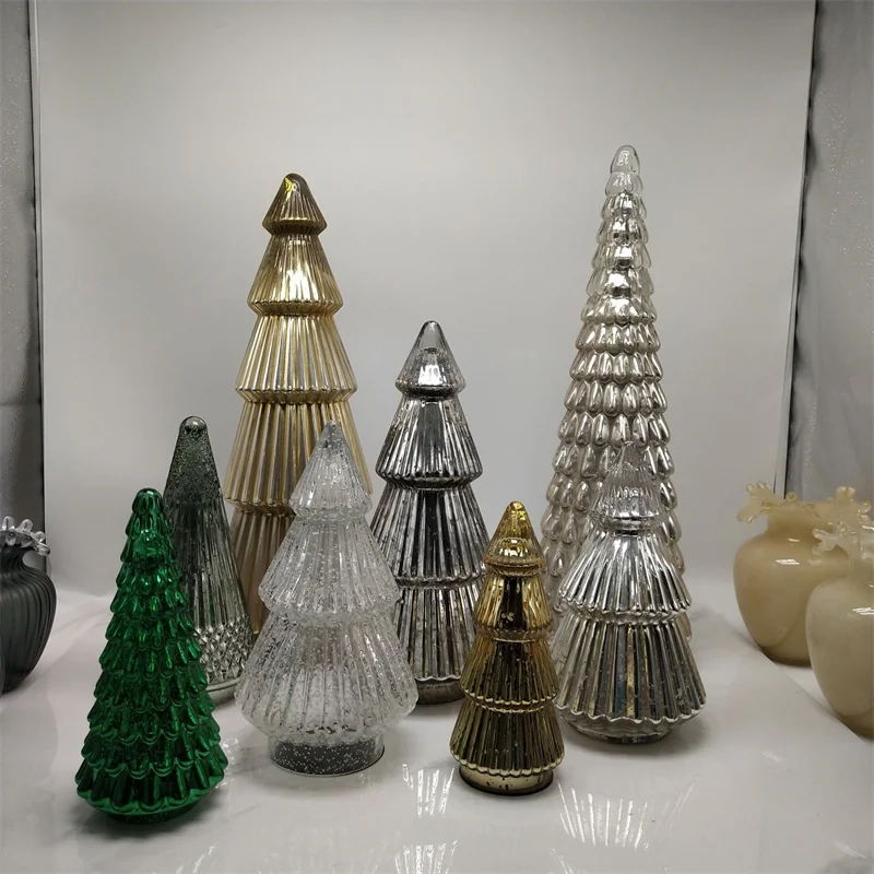 2024 Factory Hot Sale Christmas Tree Glassware household lamp table night light glass lights colors Deli Glassware