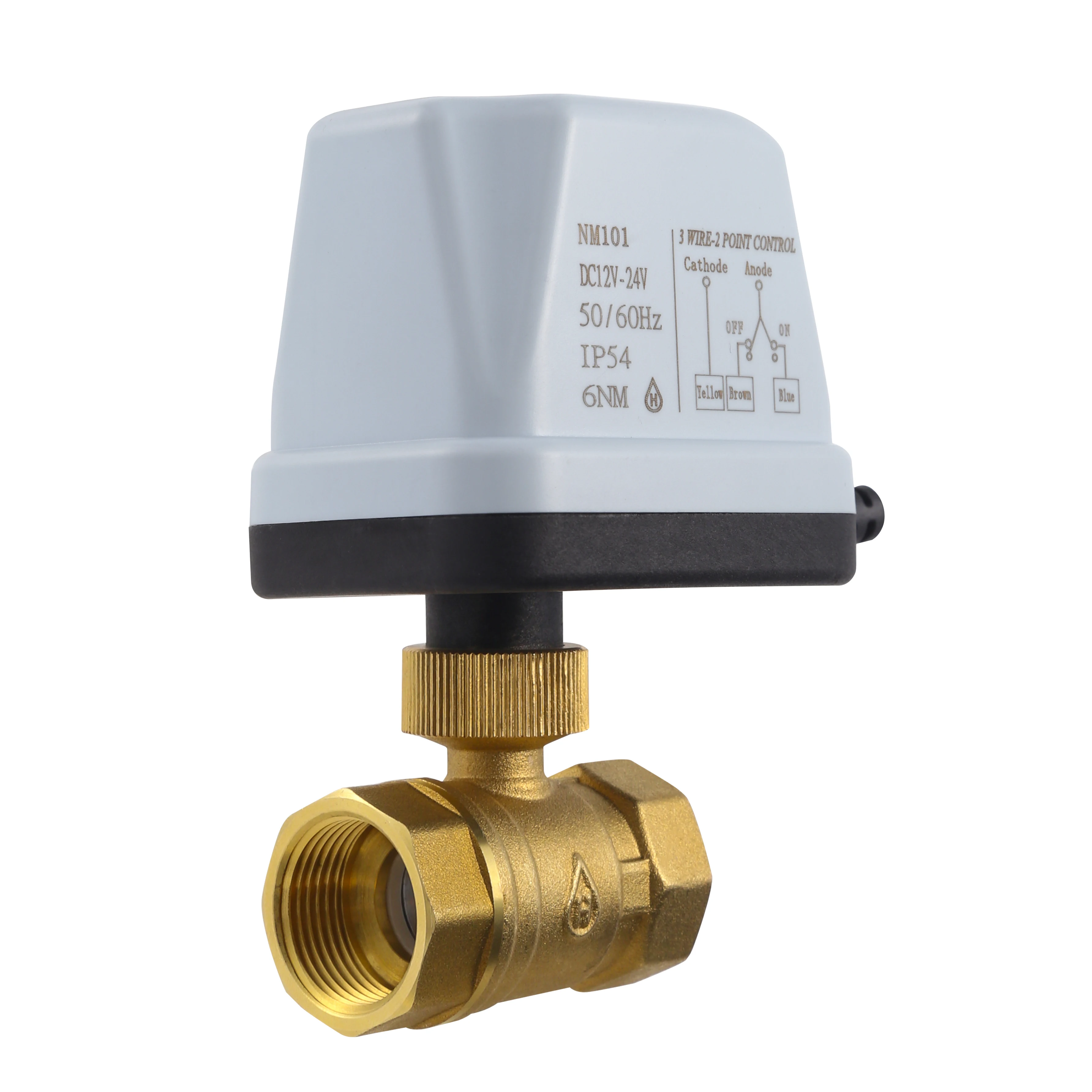 2 Way Motorized Threaded Ball Valve Brass Electric Actuator Ball Valve Control DC 12v dc motor electric actuator ball valve