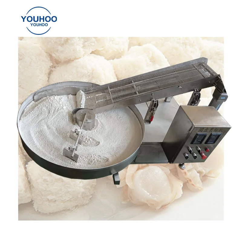 Commercial food cake powder coating machine sesame cake coating flour wrapping machine daifuku mochi machine