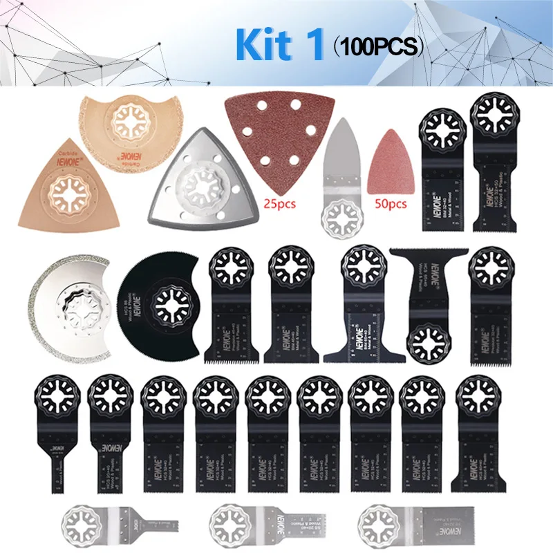NEWONE S100 Starlock blade Oscillating Tool Saw Blades Set fit for Multi tool Cut Wood Plastic Polish Ceramic Tile For Bosch