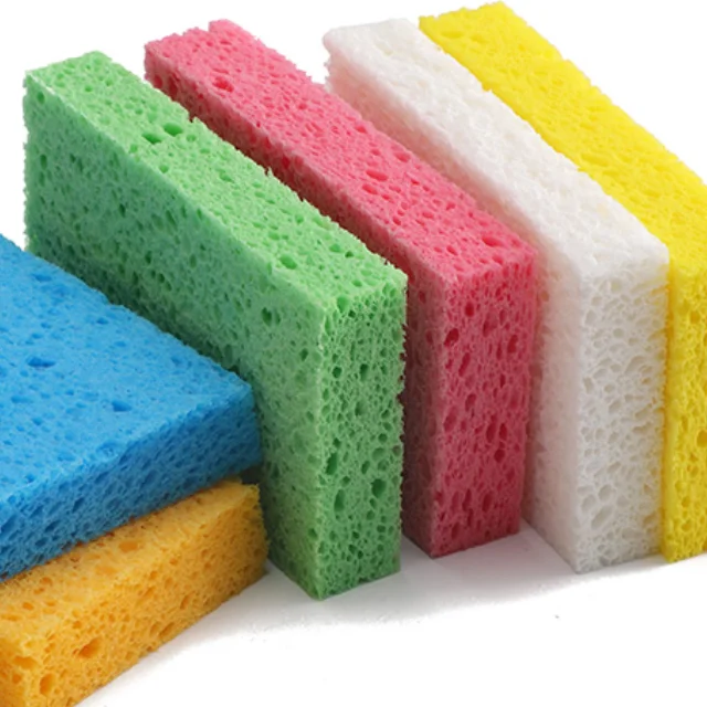 
12PCS Compressed Colorful Kitchen cellulose Sponge Sheet 
