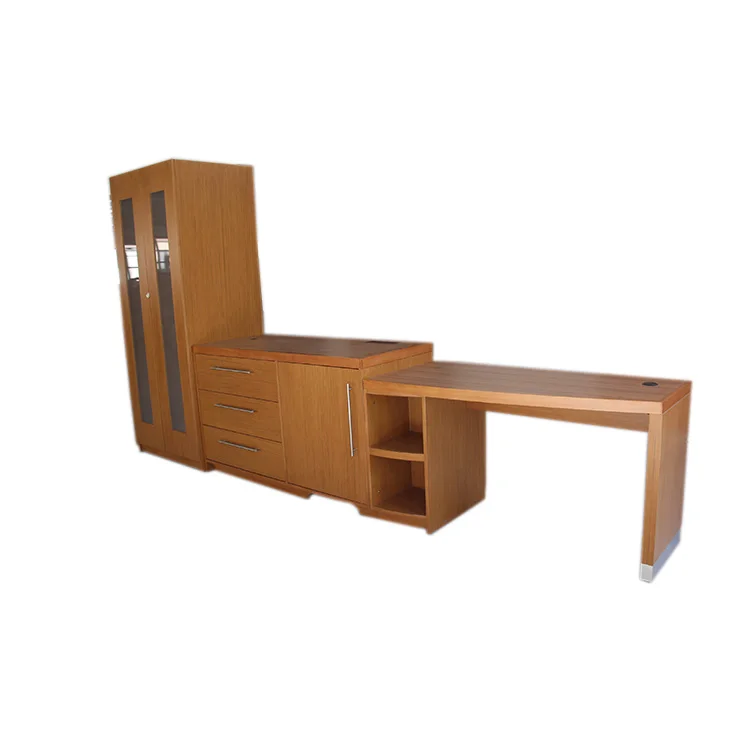 Holiday inn Suites Hotel Furniture Commercial Business Desk TV Panel Wardrobe Luggage Bench Hotel TV Cabinet Set