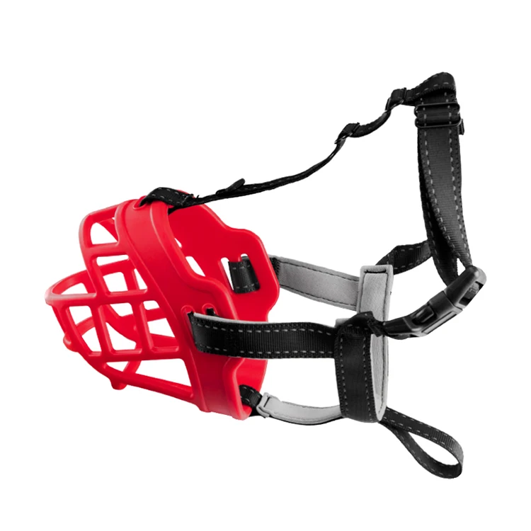 Soft Rubber Basket Muzzle Cage Muzzle Adjustable Anti Bite Dog Silicone Muzzle Safety Mask