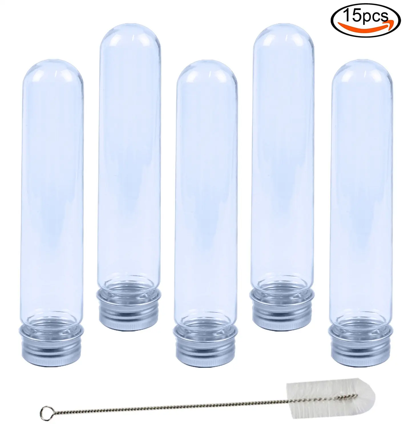 Plastic test tube with plastic screw lid