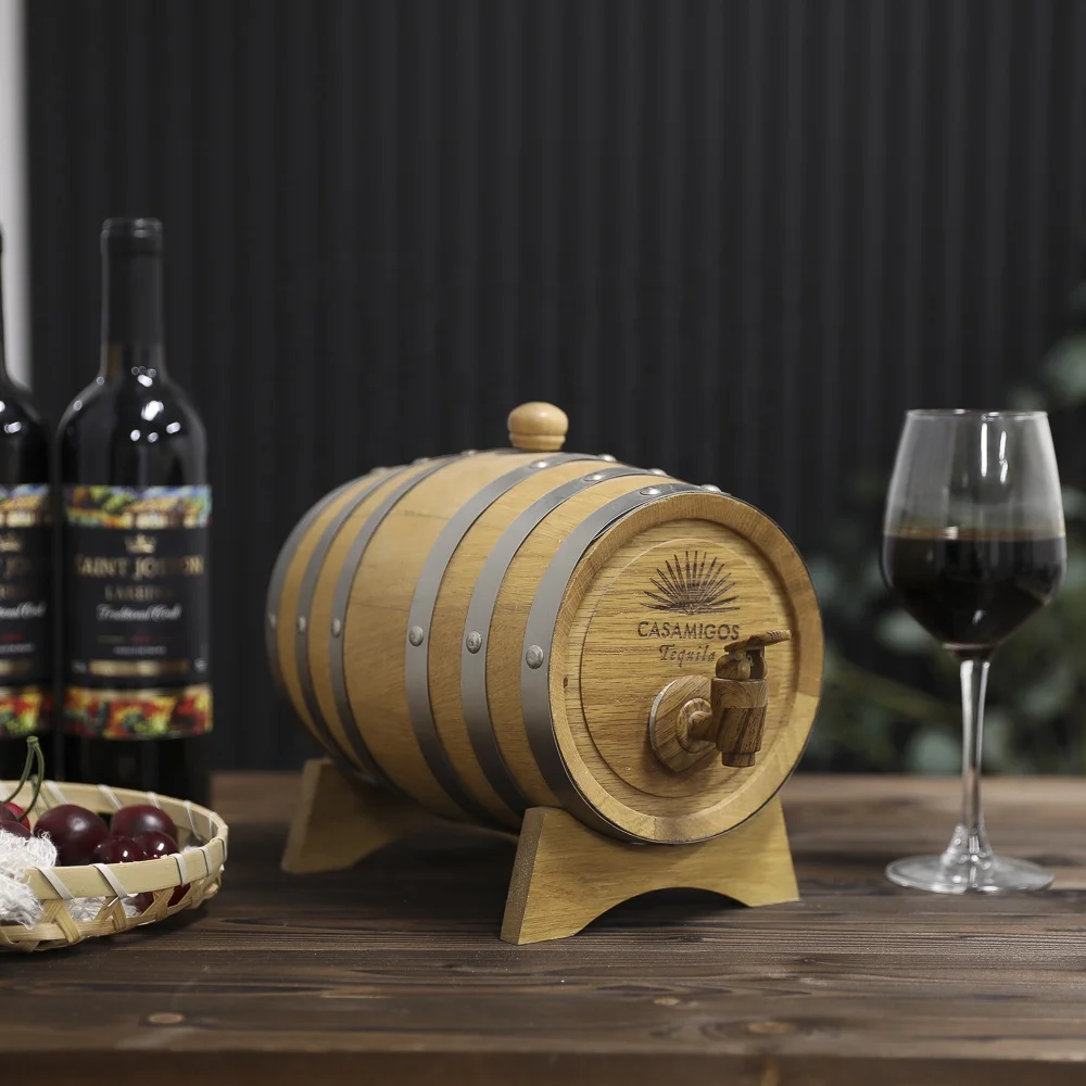 Factory personalised large capacity solid wood wine barrels restaurant bar essential wine barrels solid wood wine barrels