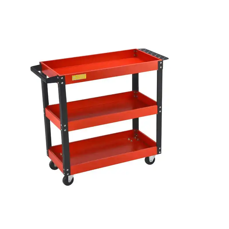 Heavy Duty Mechanic Tool Trolley Storage Tool Cart With Porous Side Panel For Hanging More Tools