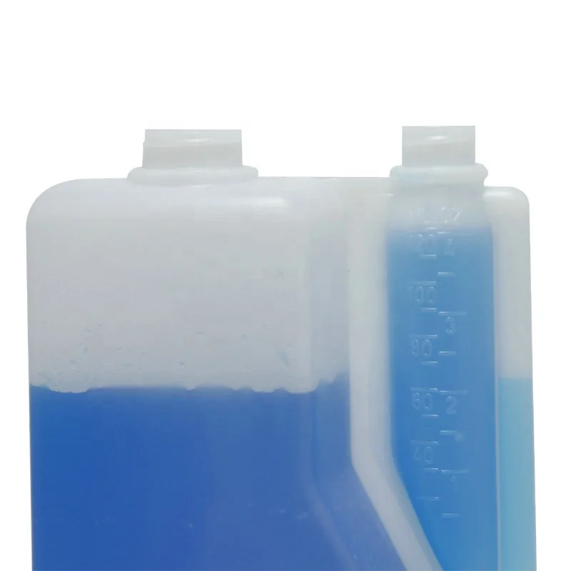 2000ml Natural Colored Fuel Bottle HDPE Chemical Bottle Plastic Double Neck Bottles For Fuel Additive, Fertilizers ect.