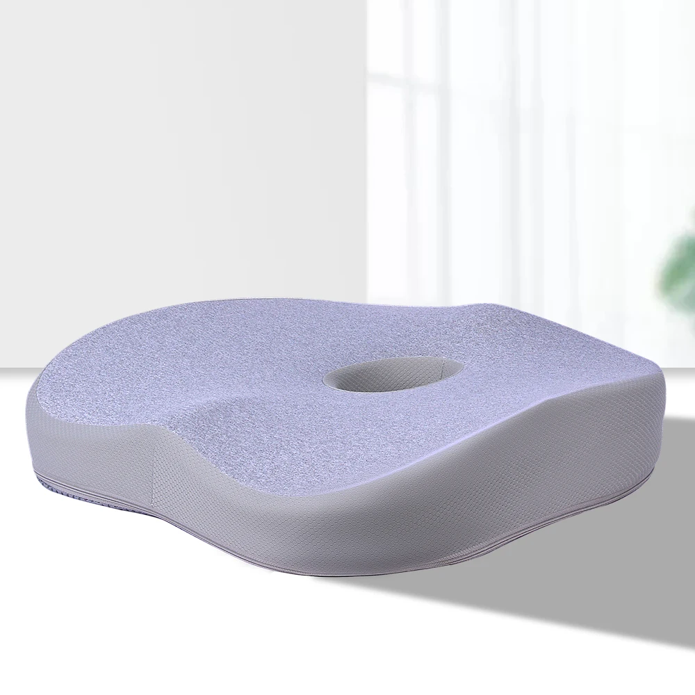 Beezin Lower Back Pain Relief Driver Seat Cushion Improve Driving View Memory Foam Car Chair Office Coccyx Gel Seat Cushion