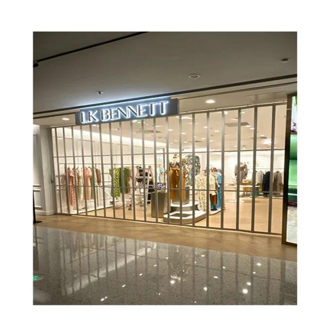 High-end brand cosmetics store door beautiful transparent pvc crystal aluminum alloy reinforced material folding door