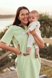 Custom breastfeeding dress High Quality stylish Maternity Dresses Pregnancy Clothes Long Sleeve Nursing Dress for mamas