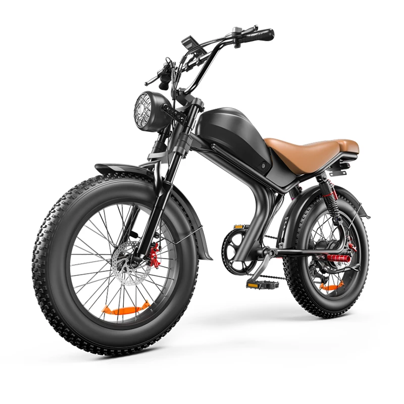 7-Speed 20 Inch Full Suspension Folding Fat Tire E Bike Ebike Fatbike Electric Bicycle Big wheel hub Motocross