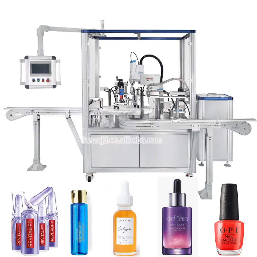Ready to ship full Automatic Nail polish essential oil  Filling and secrew Capping Machine
