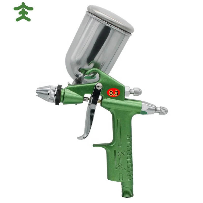 Air spray gun 0.3mm round spray pneumatic spray gun wood coloring fine arts and crafts painting high atomization save paint