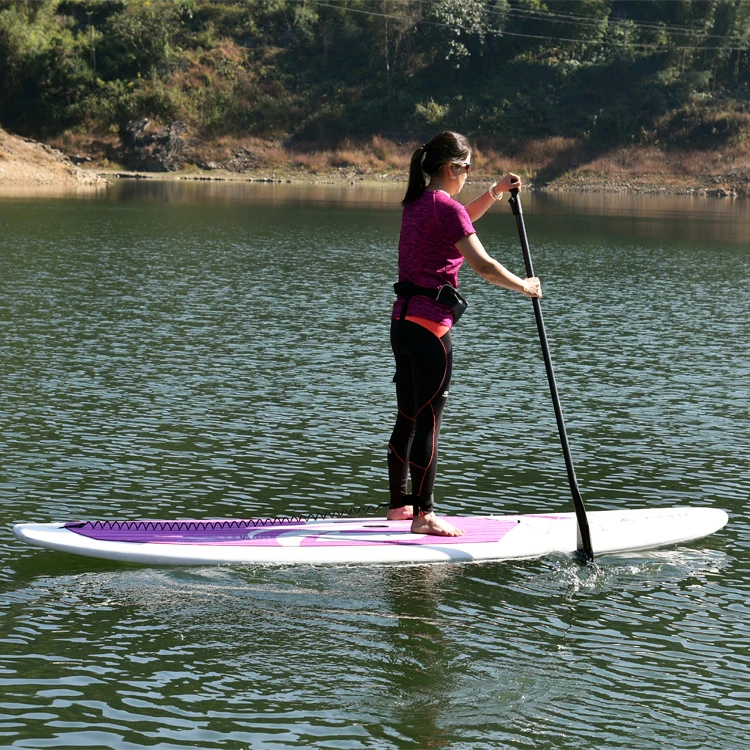 Wholesale Cheap blow molded foam rigid surfboard motor saltwater crocodile hard top standup paddle board yoga with foot.