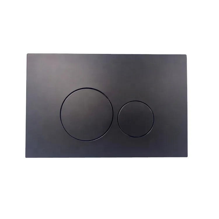Matt Black color F5020 Flush Plate with Dual Push Buttons Push Panel for Wall Mounted Concealed Cistern
