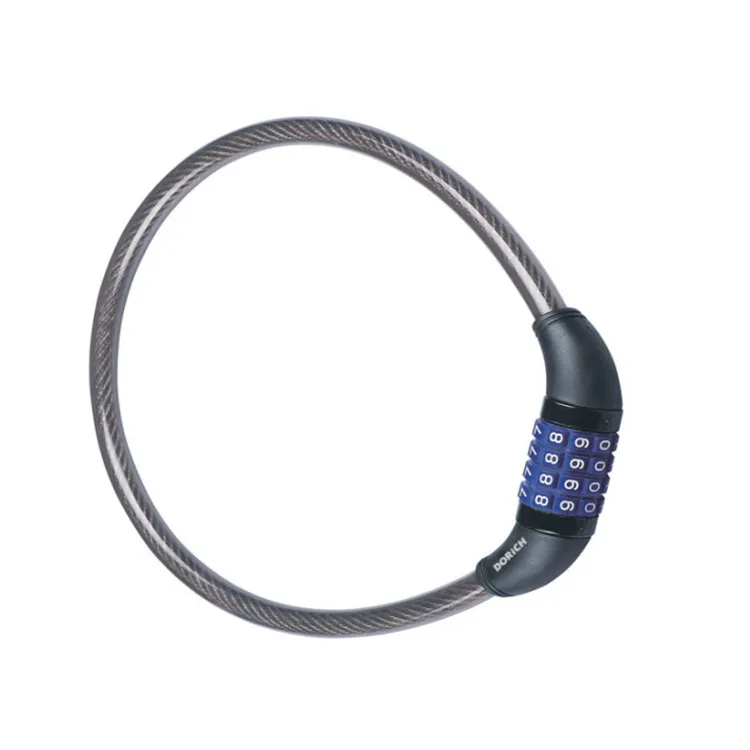 4 digit combination lock Factory Wholesale Bike Bicycle  Combination Wire Motorcycle Cable Lock