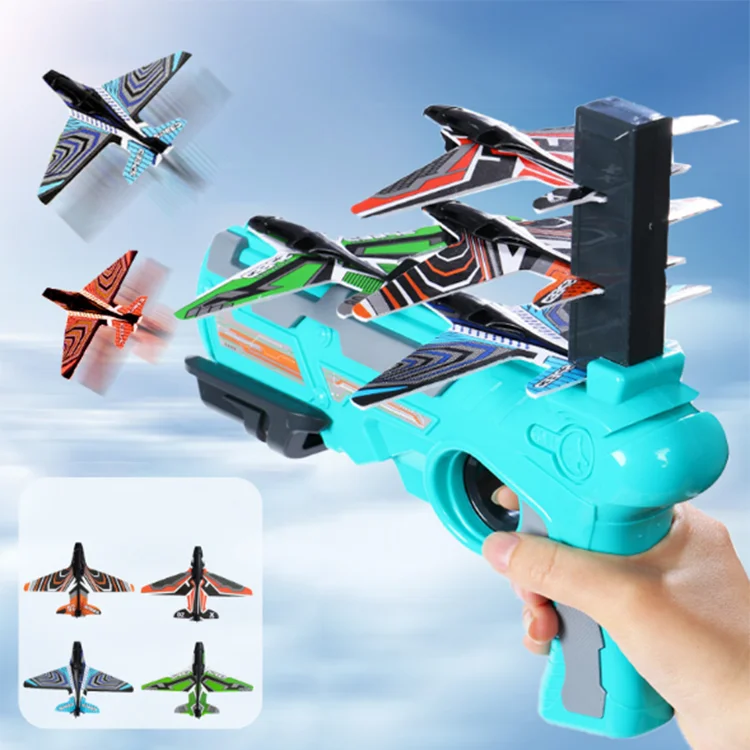 
RTS 2021 Air combat repeater foam aircraft battle flying launcher toy airplane glider flight plastic gun outdoor game toys 