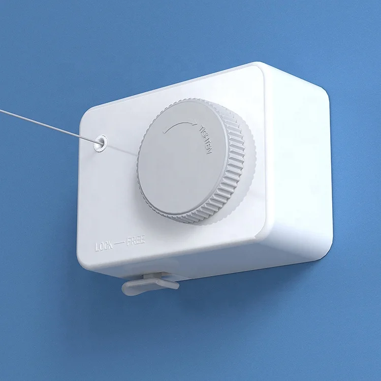 Wall Mounted Hotel Balcony Laundry Colored Clothes Dry Line Rope Retractable Hanger Indoor