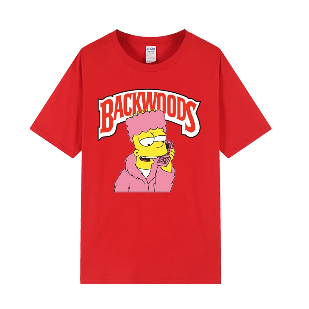 Promotional Backwoods Cookie Bart Simpson Clothes 100% Cotton Men Plain Blank T Shirt With Custom Logo