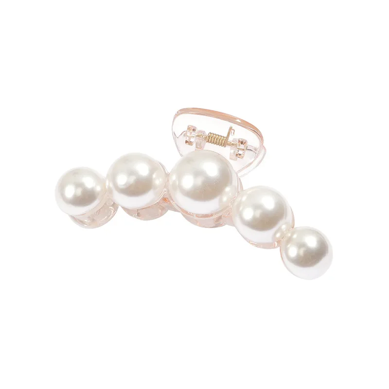 
Retro pearl grip fresh girl hair grab shower hairpin 