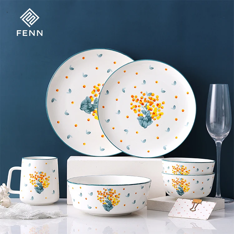 New Bone China hand painting glazed mixing bowl colored ceramic bowls ramen bowls