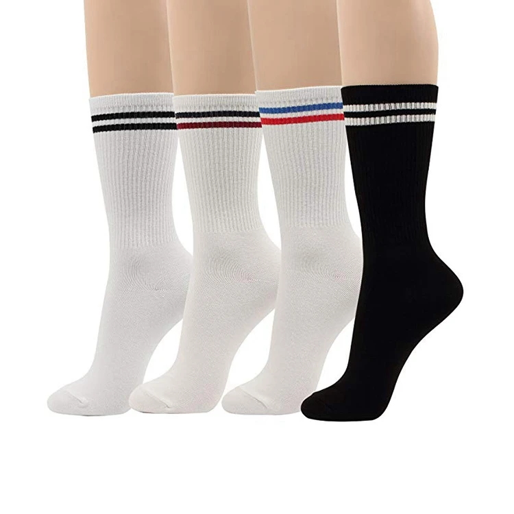 BY-N1012 logo custom socks girls white socks uniform school socks for sale