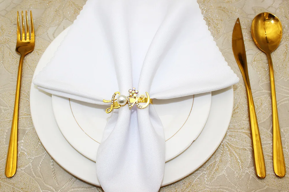 LOVE Diamond Encrusted Napkin Ring for Wedding Party