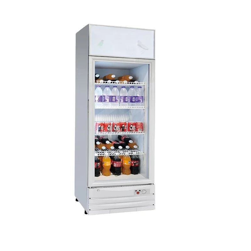278L супермаркет холодильник для холодного напитка дисплей чиллер прозрачное стекло дверь холодильник вода молоко напитки чиллер
