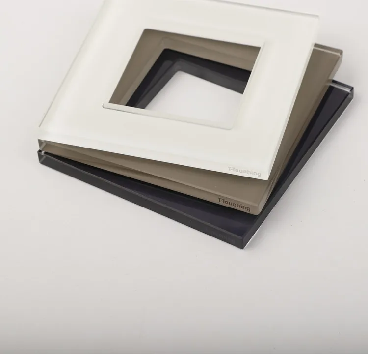 Customized switch tempered glass with silk screen printing for smart wall socket