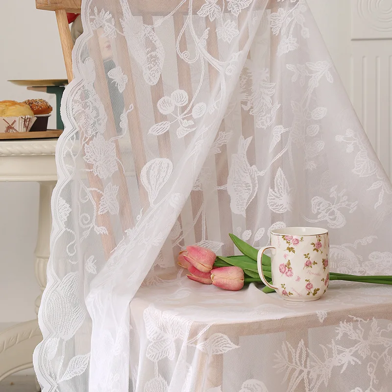 French Aesthetic Lace Tablecloth Solid Color Embroidered Coffee Table Cover Dresser Dormitory Banquet Wedding-for Home Use