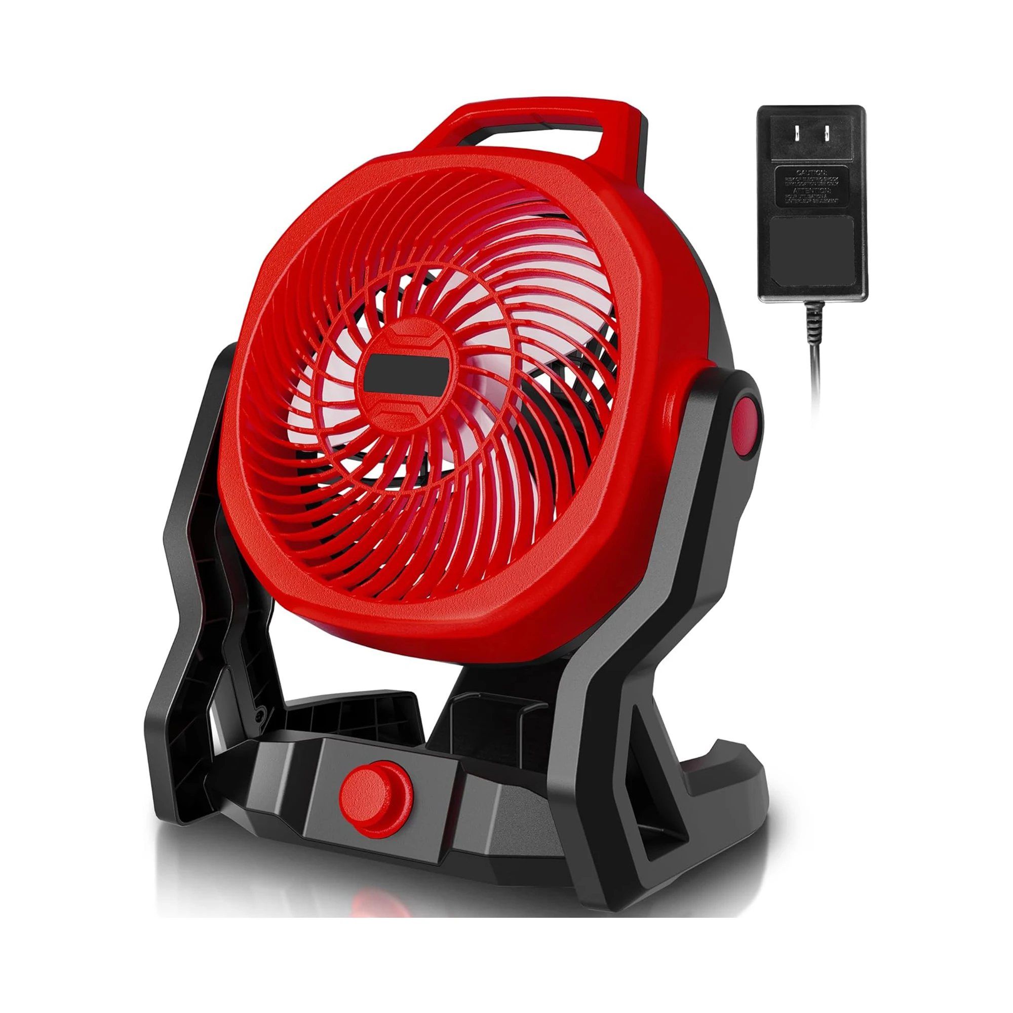 Battery Operated Fan for Milwaukee Battery with AC Adapter, Up to 650 CFM Portable Fan, Variable Speed  Low Noise 30dB