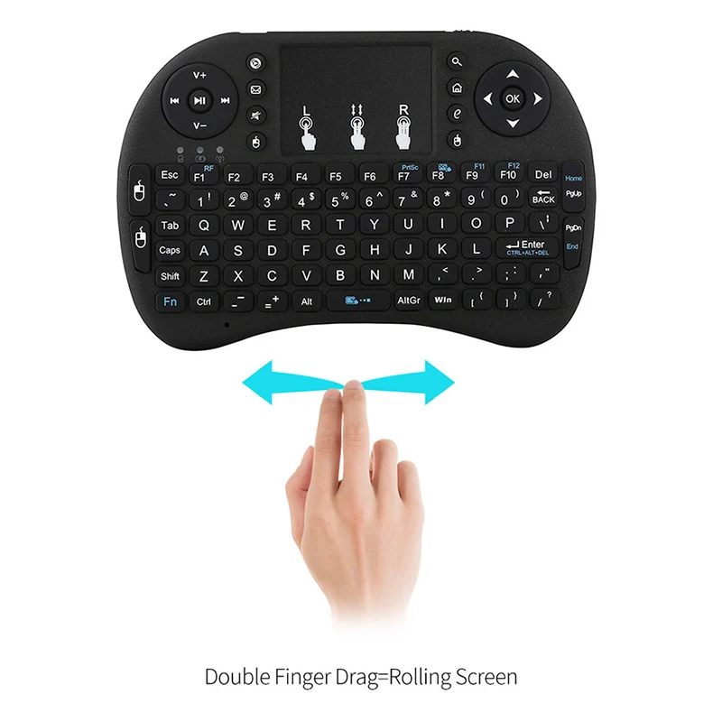 I8 Rechargeable Mini Keyboard for Xiaomi Pad TV Box Remote Control Touchpad Air Mouse 2.4G Wireless RGB Backlit Gaming Keyboard