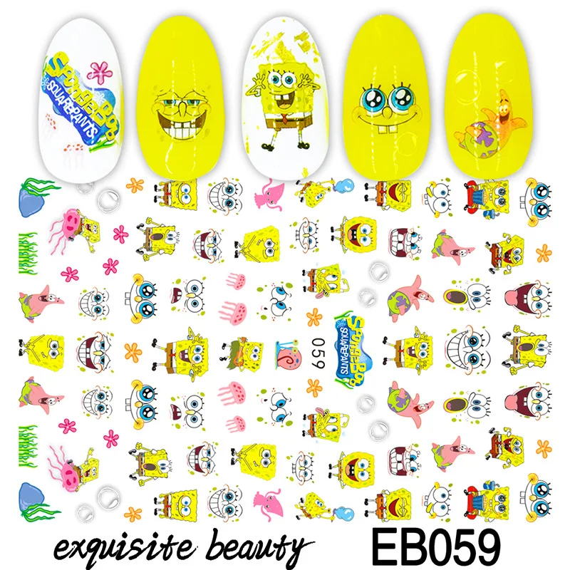 2022 Hot Sell nail stickers kids Cartoon kitty sticker nail Wraps