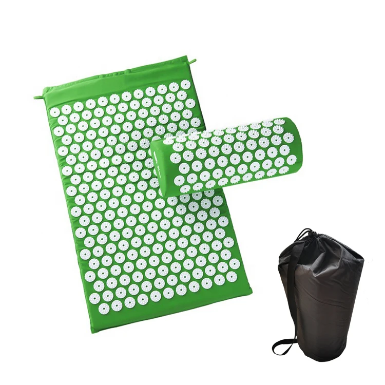 Коврик для йоги и массажа шиацу, экологически чистый кокосовый коврик и подушка для шиацу, акупунктурный массажный коврик