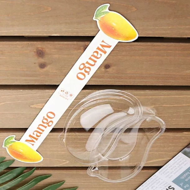 Transparent Plastic Mango Shaped Blister Mousse Cake Dessert Box Plastic Baking Packaging Boxes