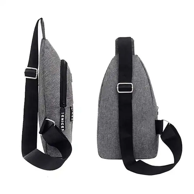 Outdoor Travel Water Resistant Small Crossbody Sling Backpack Men Fashion Chest Bag With Headphone Hole Sling Bag For Women