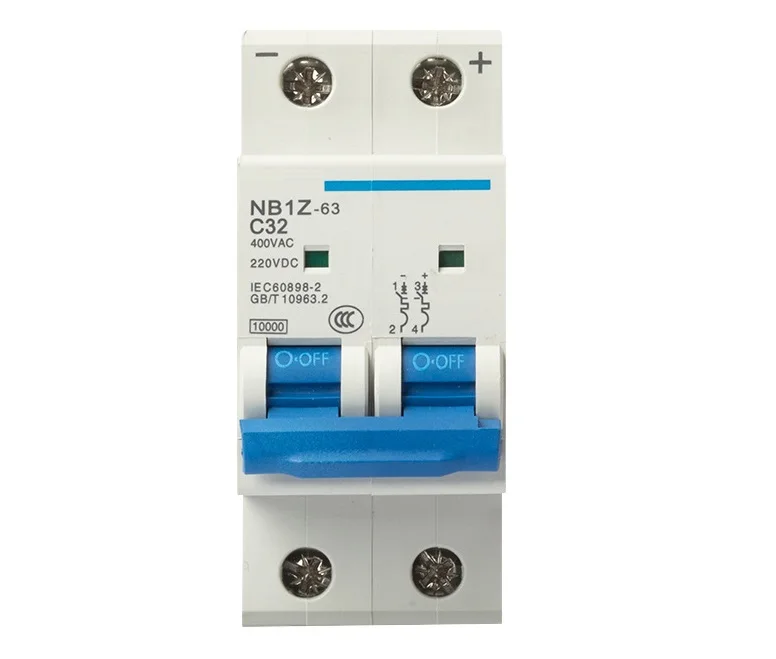 100% original NB1Z-63 2P C20 DC miniature circuit breaker 2P 20A for solar DC system